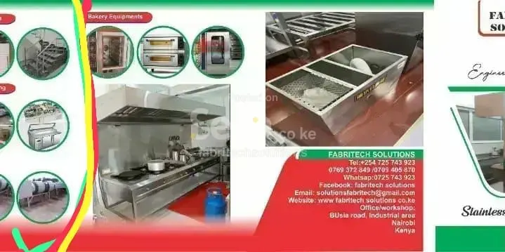 commmercial kitchen, institutional and hospital supplies .contact fabritech solutions for quality and professional services , we fabricaate, repair, install , 