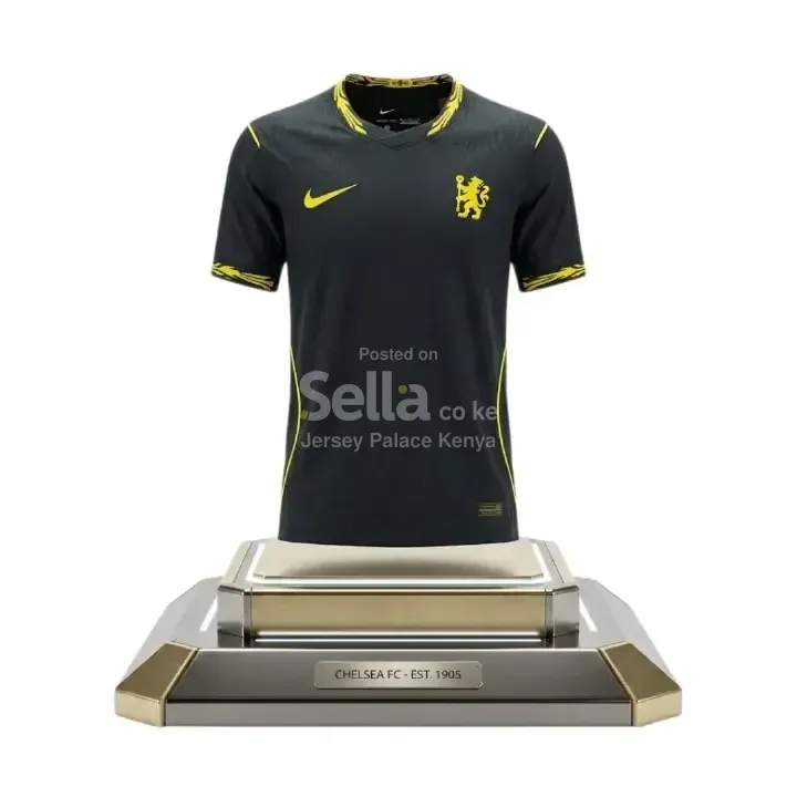 Original Authentic Player Version Chelsea FC Nike Football Jersey - Black & Gold Season 26/27