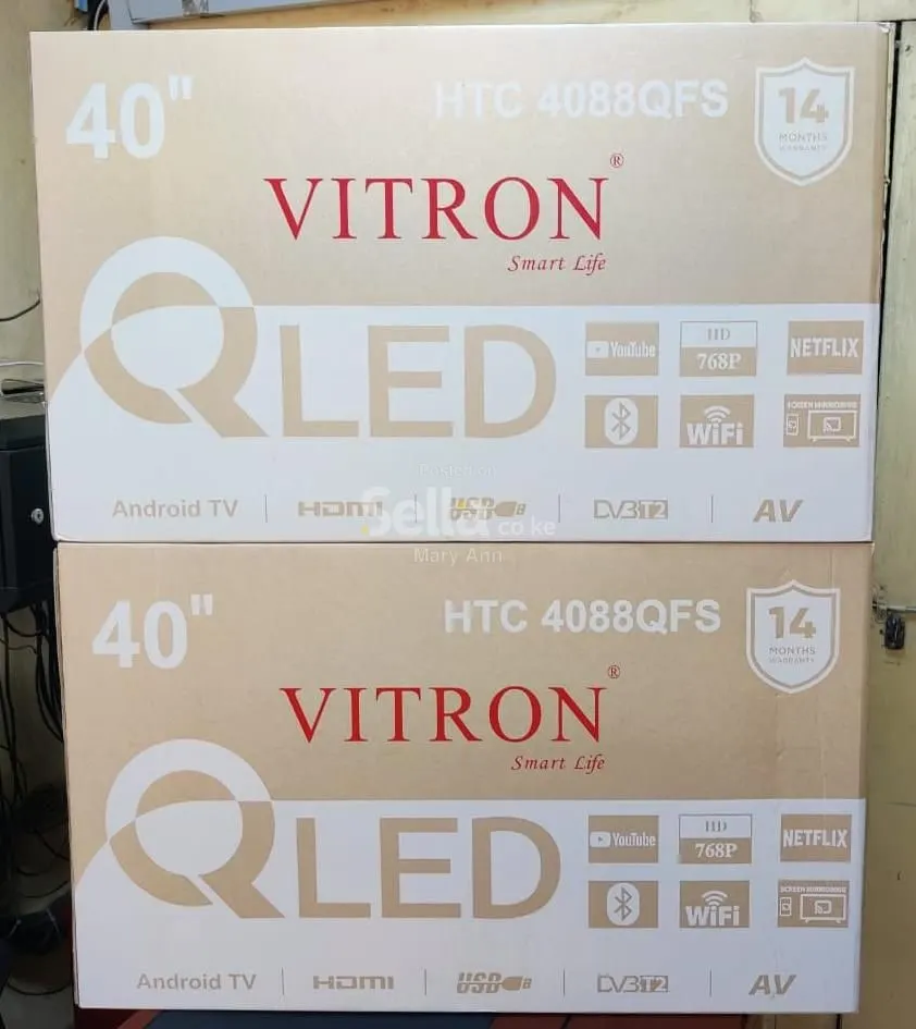 Vitron HTC4088QFS - 40'' inch QLED TV, Bluetooth Connectivity, Frameless