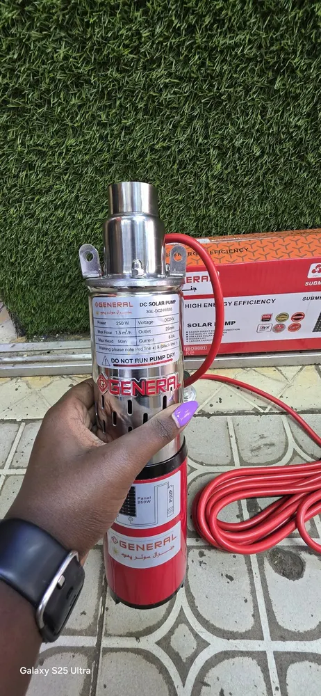 General submersible solar water pump 50m×250Watts 