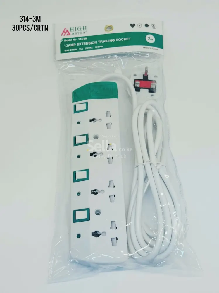 13Amp 4Ways 3M power extension 