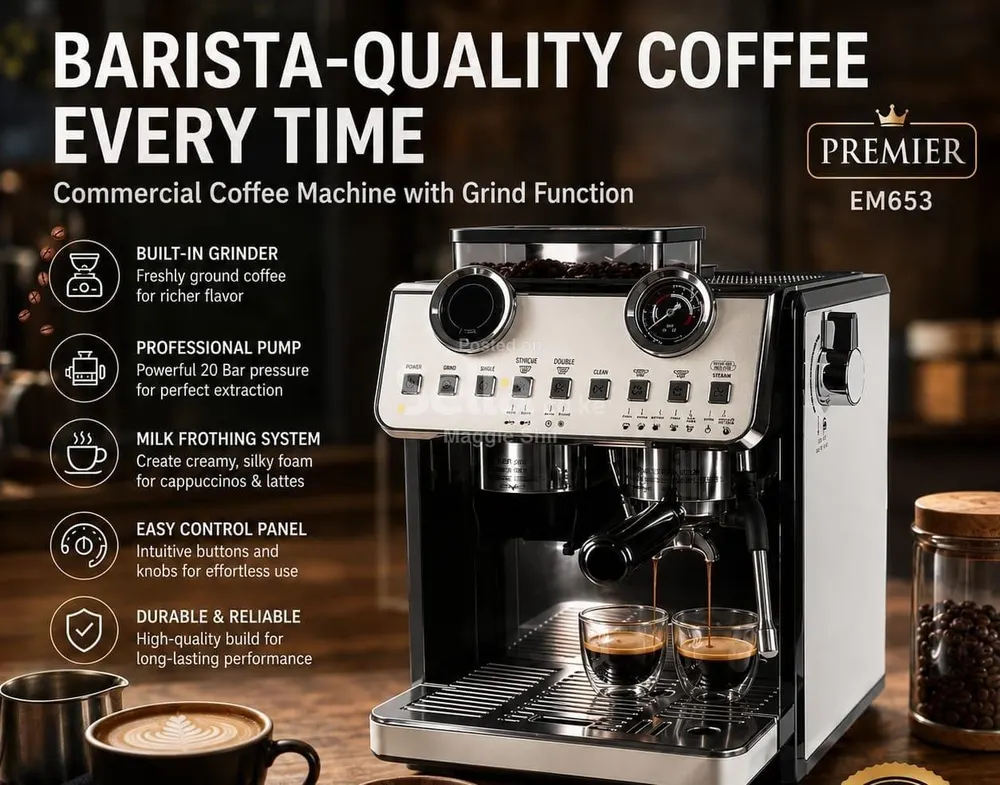 Barista Commercial Coffee Machine With Grind Function 