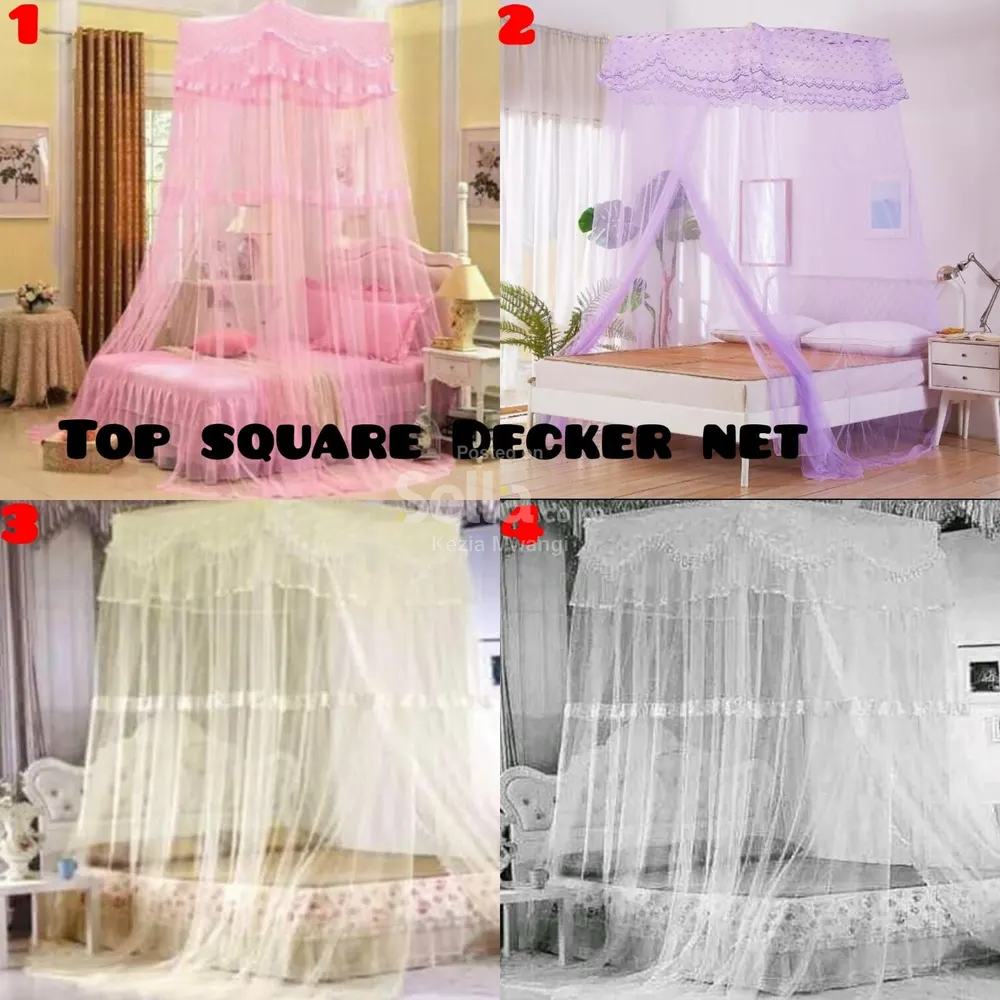 Top square double decker mosquito net