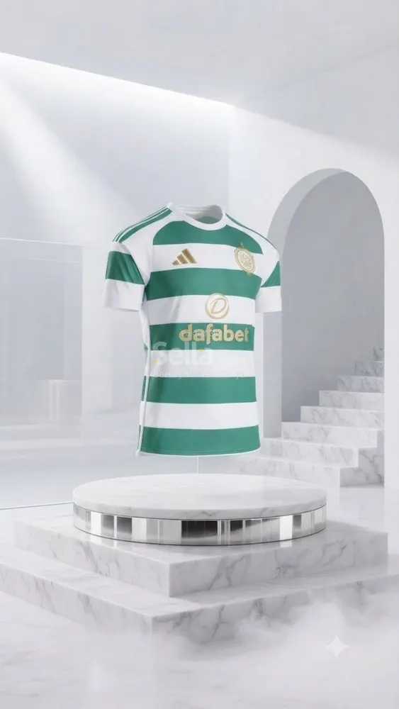 Original Authentic Player Version Season 26/27Celtic FC Home Jersey Green and White Striped Shirt