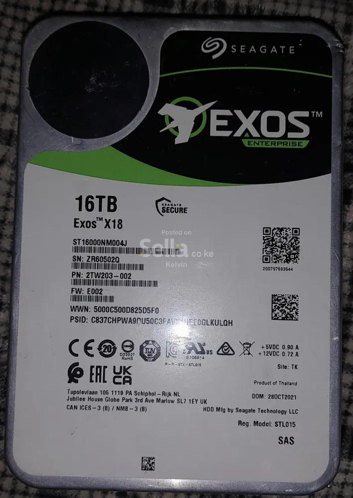 Seagate, 16TB server hard drive
