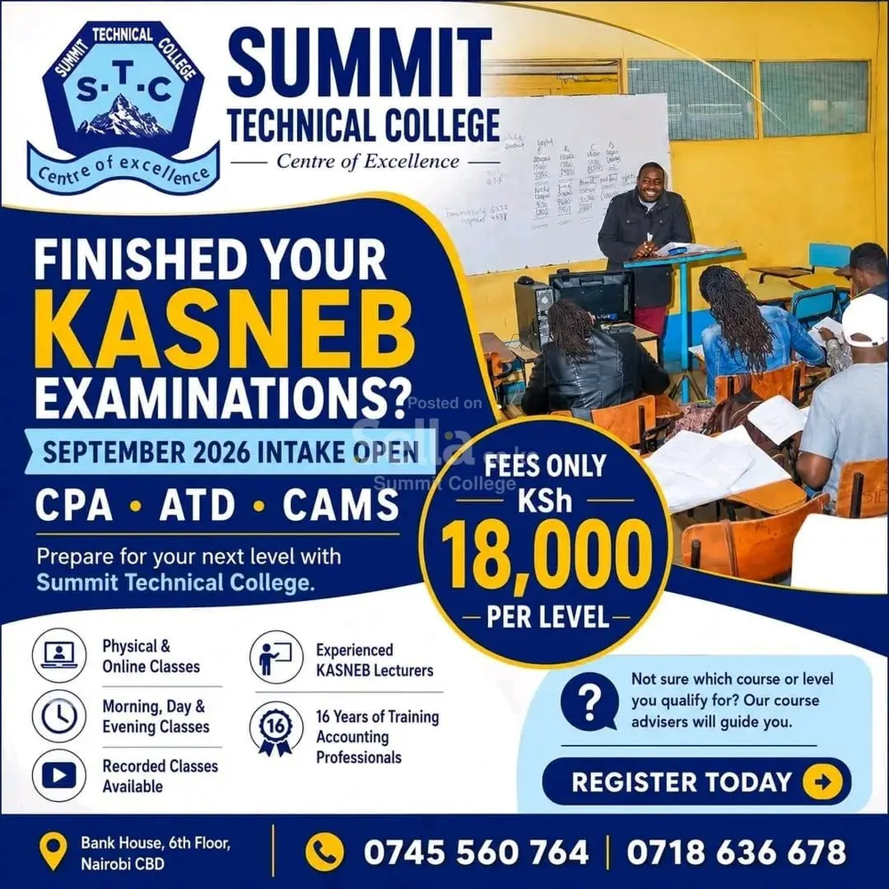 SUMMIT TECHNICAL COLLEGE - SEPTEMBER INTAKE
