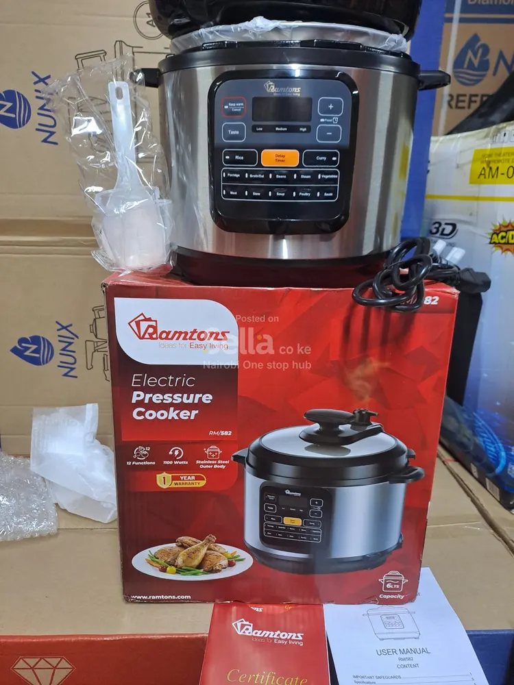 Ramtons 6L Electric Pressure Cooker – KSh 8,500
