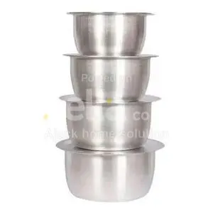 4pcs Set Of Stainless Aluminum Sufurias No Lids