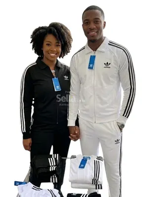 Adidas Originals Tracksuit Set - Classic Black & White Unisex Sports Jacket & Joggers Sweatsuit - Premium Athletic Streetwear