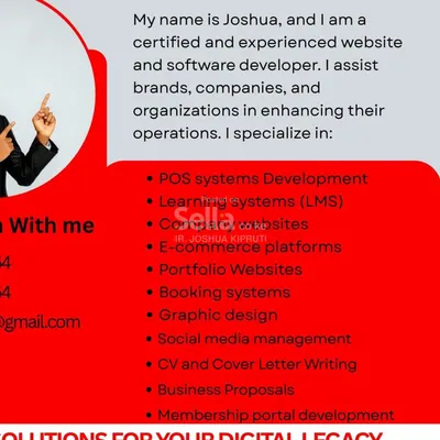Experienced Web & Software Developer - Website Design & POS Systems on 0792033288