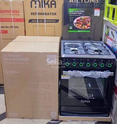 Syinix Standing Cooker 60 × 60 3G + 1 Electric Hot Plate & Electric Oven