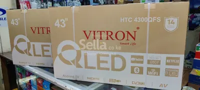 *Vitron 43" QLED  Smart Android Frameless with Bluetooth .