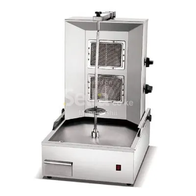 Commercial gas shawarma machine 2 burner