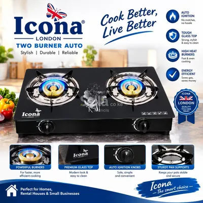 Table top two burner gas cooker 