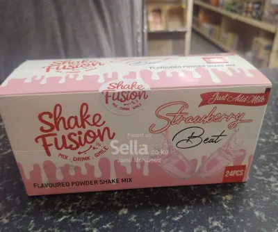 Shake Fusion Strawberry Flavored Power Shake Mix Pack of 24 Pcs
