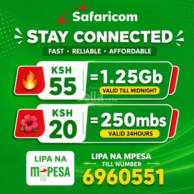 Purchase Data, Minutes or sms using our Till number 6960551 with or without okoa jahazi