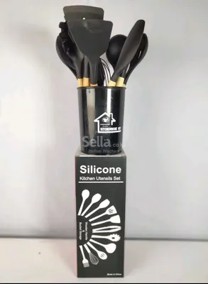 Silicone Spoons 12pcs *Color: Black*
