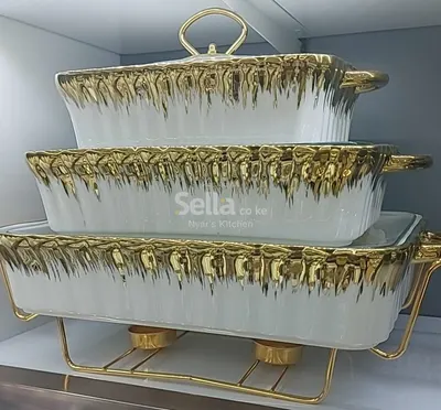 Ceramic chafing dishes 