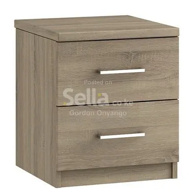Wooden Bedside Cabinet 2 Drawers - Modern Design