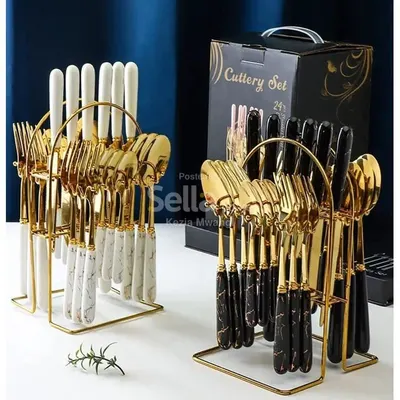 Marble cutlery set