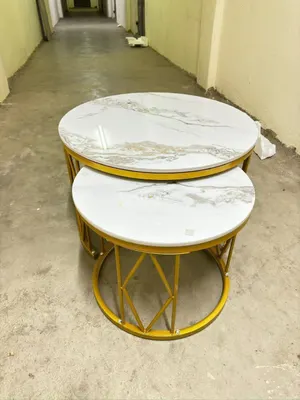 Modern Luxury 2in1 pure  Marble Nesting tables. 