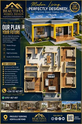 Three bedroom house plan design 