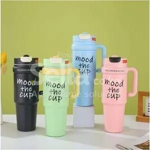 Mood The Cup, Stanley Mug Tumbler With Handle And Straw Lid, Insulated Reusable Stainless Steel Travel Mug Sports Water Bottle