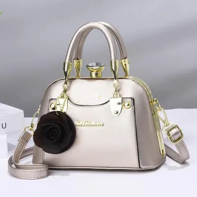 Luxury structured top handled bag
