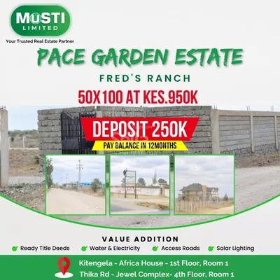Prime plots for sale with ready title deeds