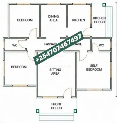 Skillion roof 🏡 Three Bedroom Bungalow 